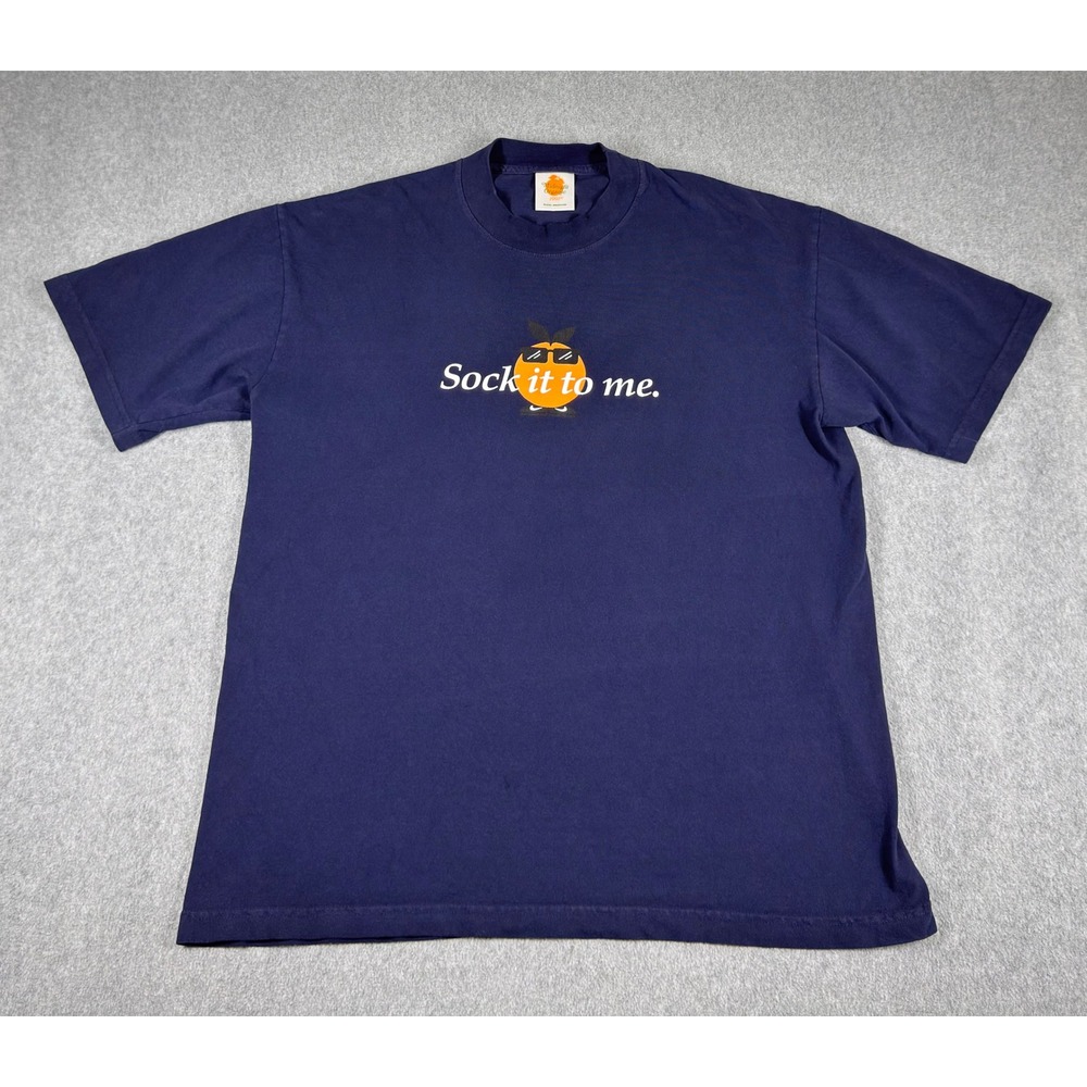Larry June Midnight Organic Sock It To Me Shirt Medium Blue Navy Hip Hop